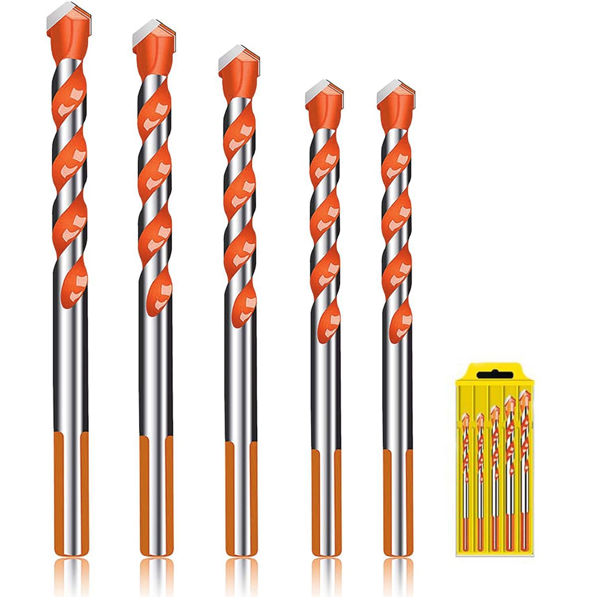 Serplex 5Pcs Drill Bits Multifunctional Drill Bits for Power Drill Carbide Drill Bits 6mm/8mm/10mm/12mm Drill Bits Punching Hole Saw Drill Bits for Concrete, Tile, Glass, Ceramic Serplex 5Pcs Drill Bits Multifunctional Drill Bits for Power Drill Carbide Drill Bits 6mm/8mm/10mm/12mm Drill Bits Punching Hole Saw Drill Bits for Concrete, Tile, Glass, Ceramic